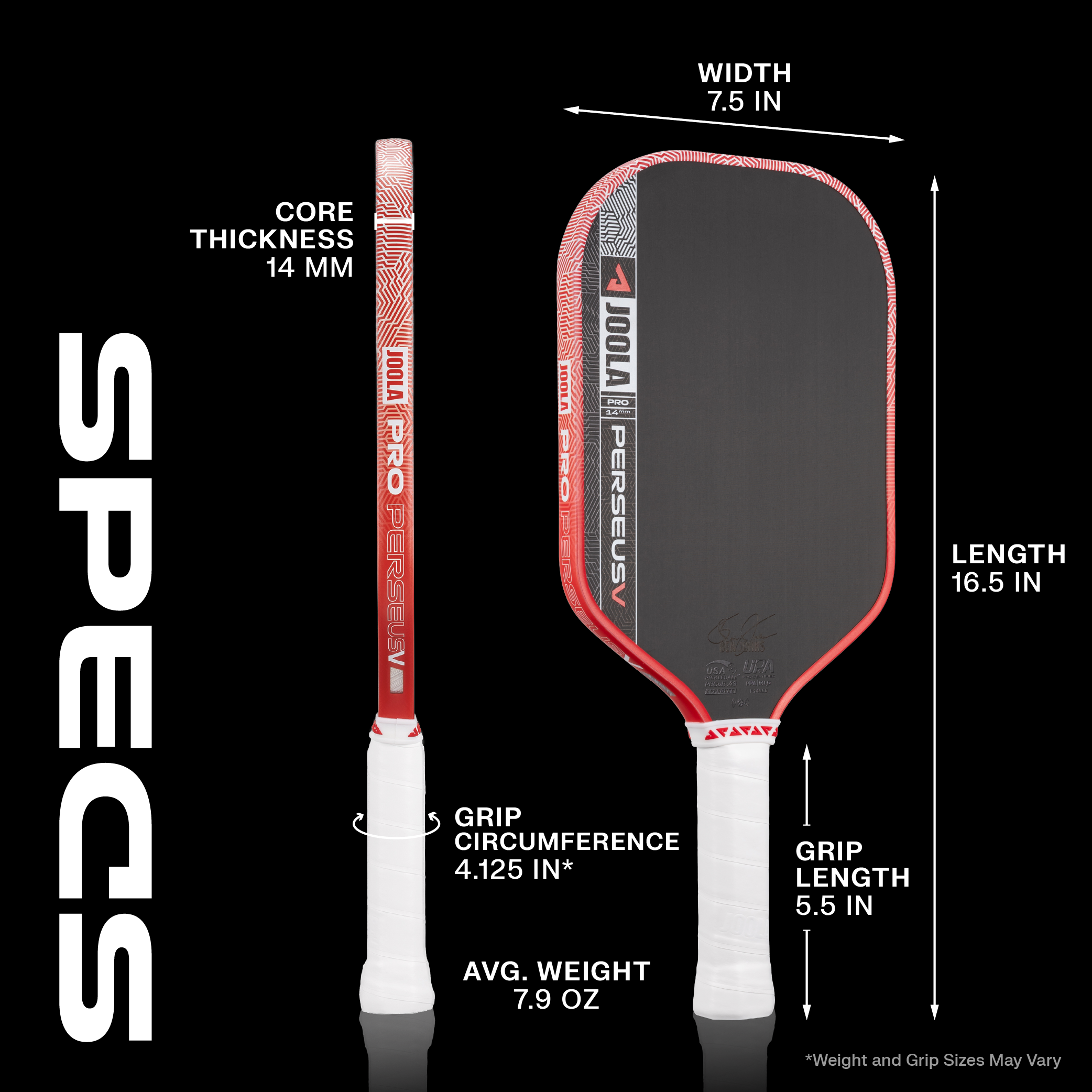 JOOLA Perseus Pro V Professional Carbon Fiber Pickleball Paddle