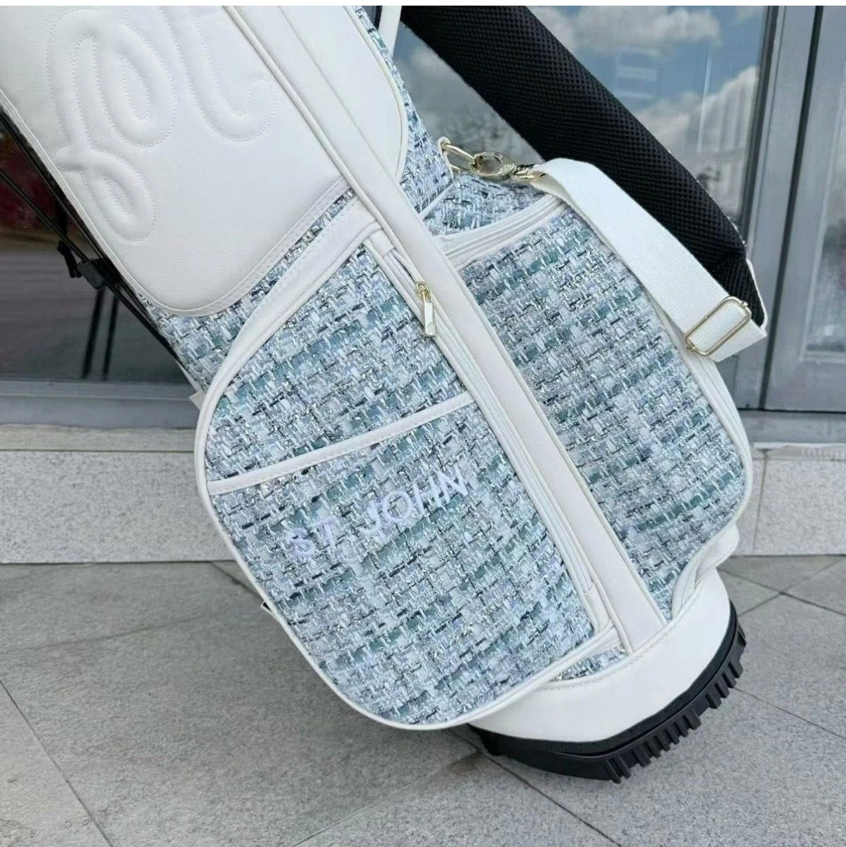 Malbon Golf / Caddy Bag / Stand Type / 2 Covers / LightBlue / 5way / Lightweight