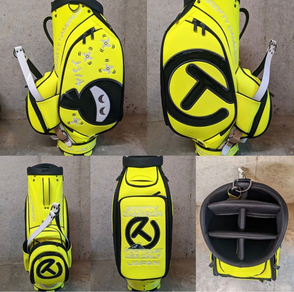 SCOTTY CAMERON CT TOUR EDDIE MAME STAFF BAG JAPAN LIME GREEN GOLF Circle T New