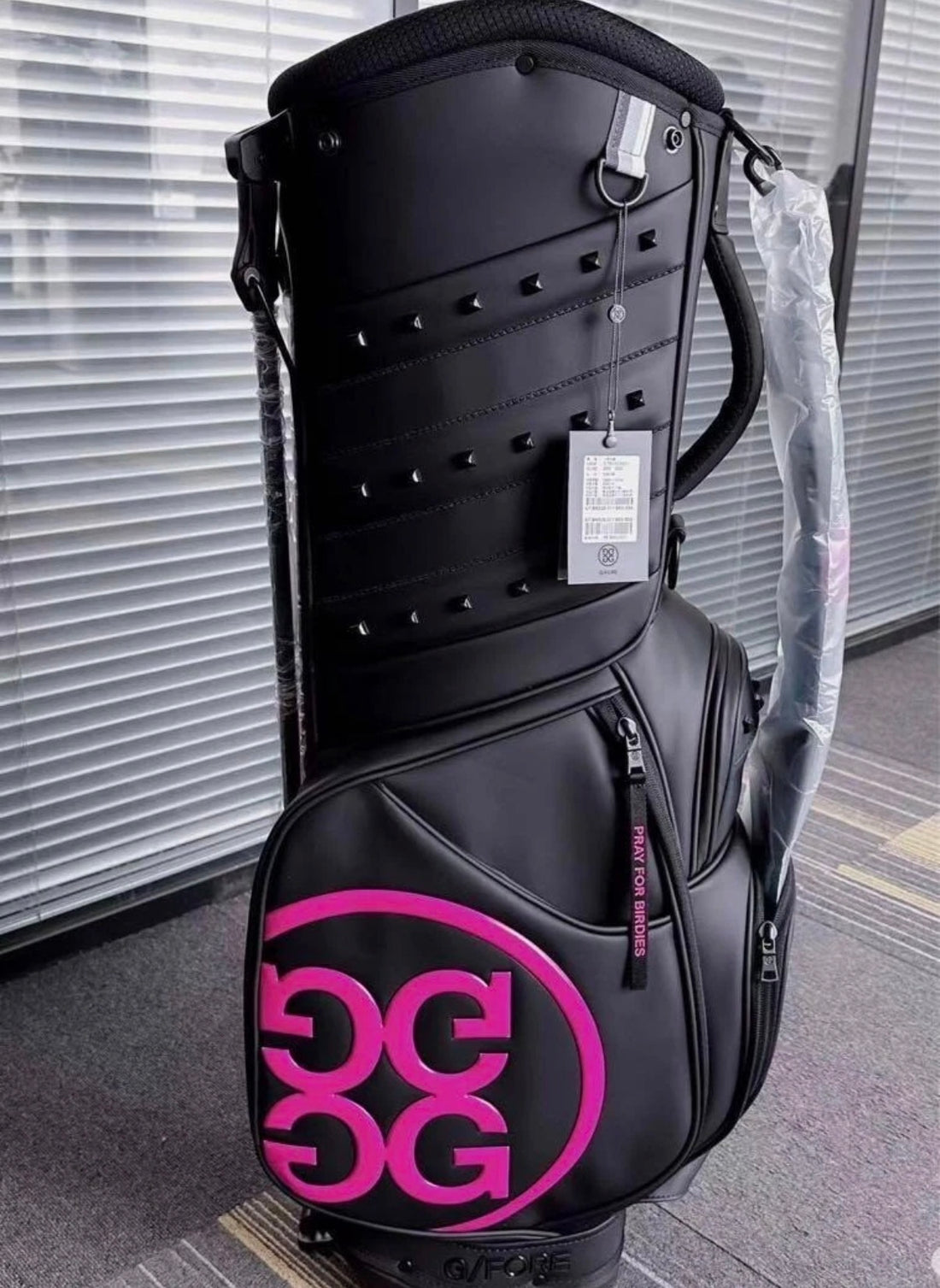G/FORE Golf Caddy Bag / Stand Type / Black Pink / 9inch / 3.5 kg