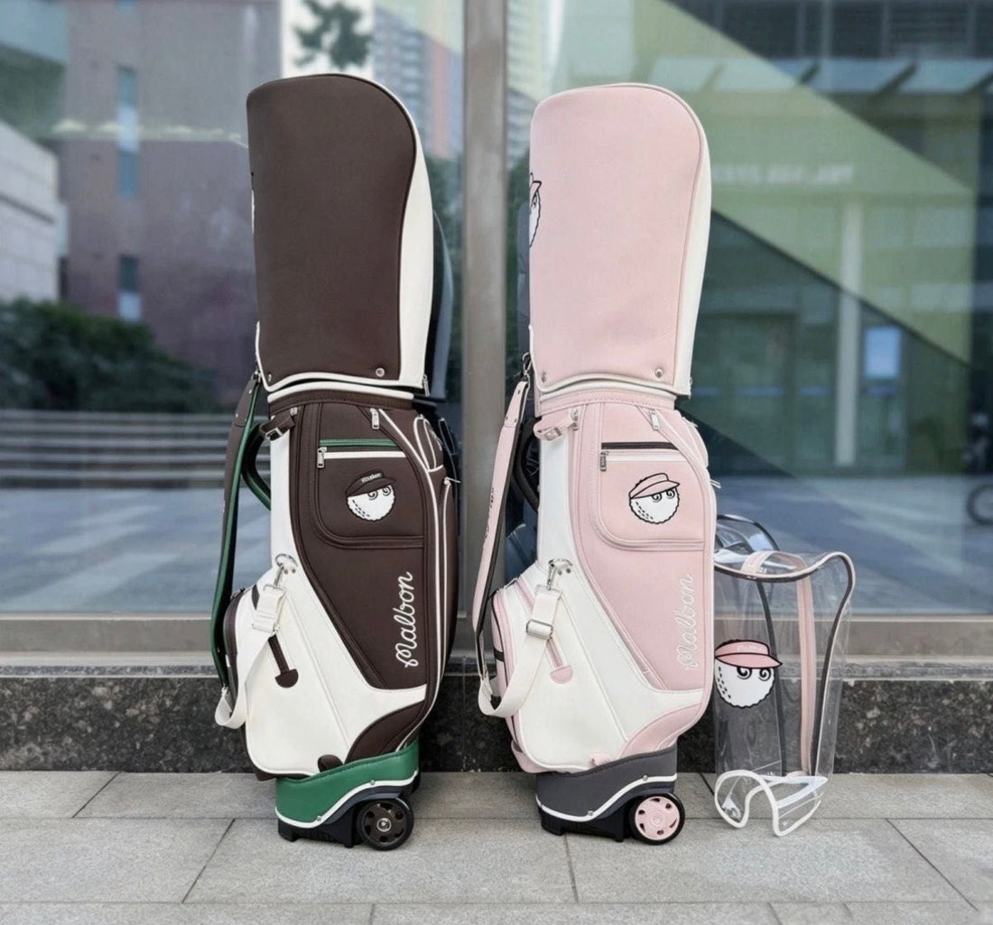 Malbon Golf / Caddy Bag / Stand Caster Type / PU Leather / 5way / Brown / 2cover