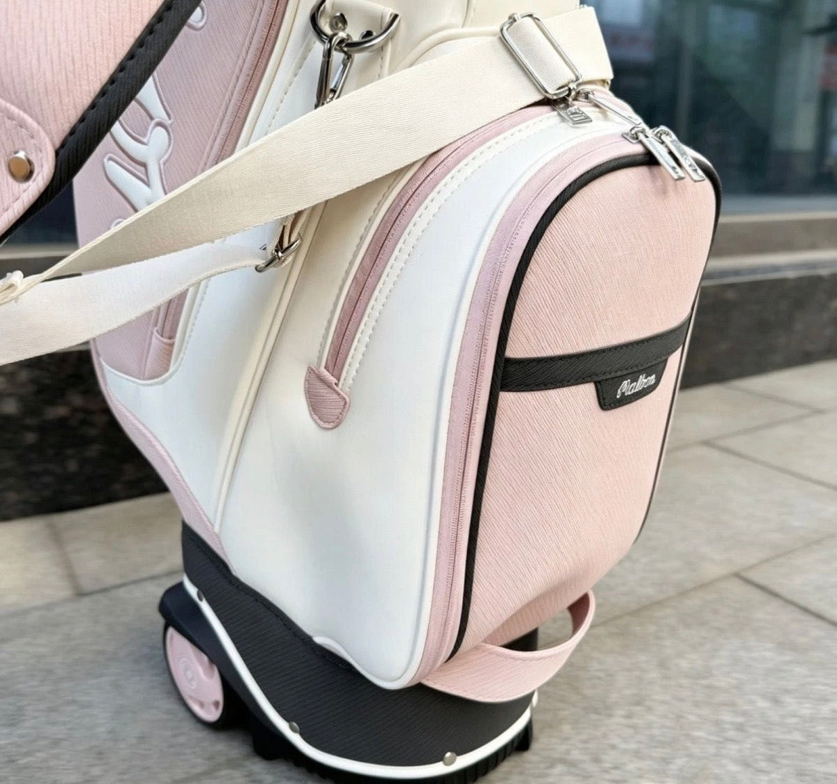 Malbon Golf / Caddy Bag / Stand Caster Type / PU Leather / 5way / Brown / 2cover
