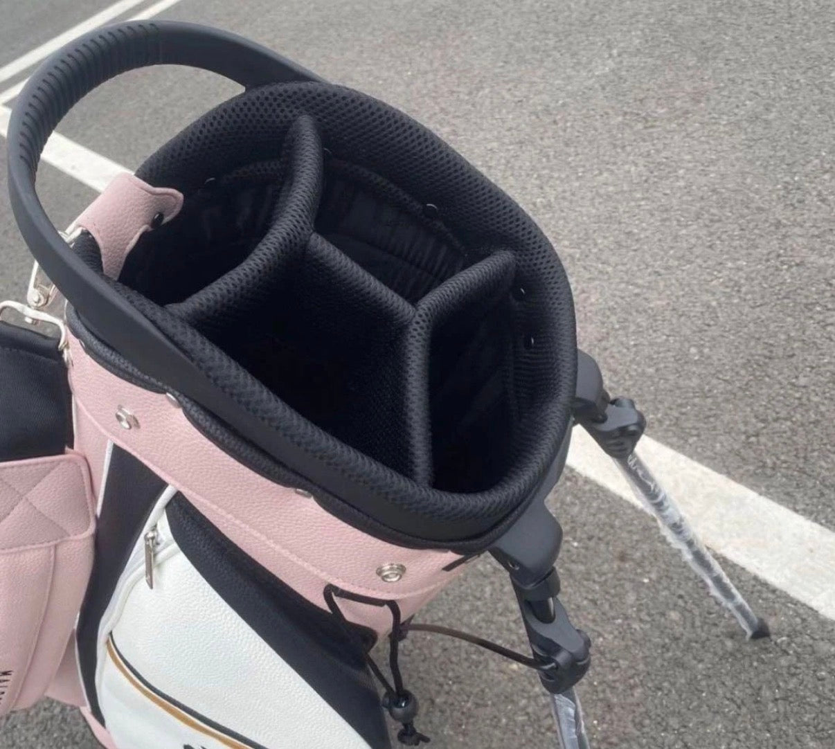 MALBON GOLF Caddy Bag Stand Type Pink Rabbit Synthetic Leather / 5-way / 2 Cover